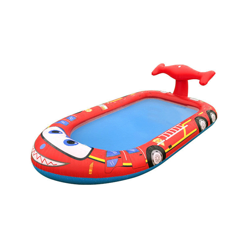 Children's Outdoor Fountain Water Jet Mat PVC Inflatable Toy Paddling Pool Garden Lawn Swimming