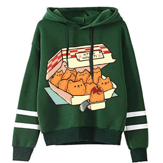 Autumn And Winter European And American Cat Digital Printing Hoodie