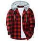 Stay Stylishly Comfortable: Men's Casual Hooded Plaid Shirt