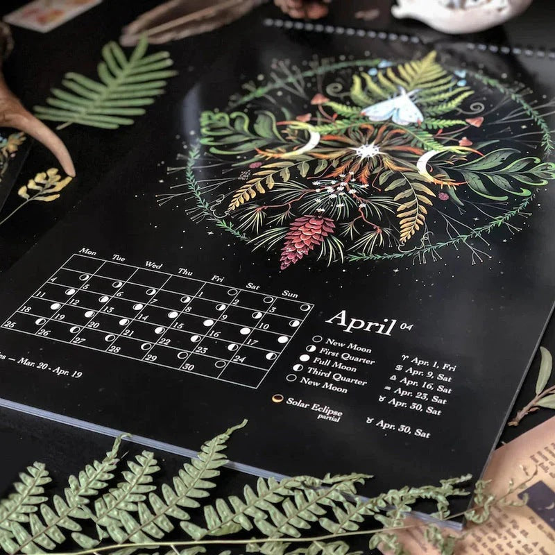 2023 Dark Forest Lunar Colorful Wall Calendar