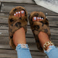 Fall Plus Size Fashionable And Comfortable Plush Suede Thick-soled Women's Slippers