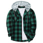 Stay Stylishly Comfortable: Men's Casual Hooded Plaid Shirt