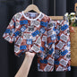 Summer Cotton Silk Air-Conditioning Baby Clothes: Cartoon Pajamas