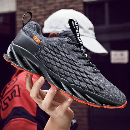 Dragon scale running shoes woven breathable