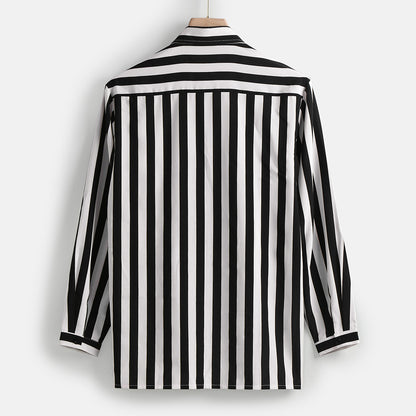 Classic Sophistication: Men's Long Sleeve Striped Shirt