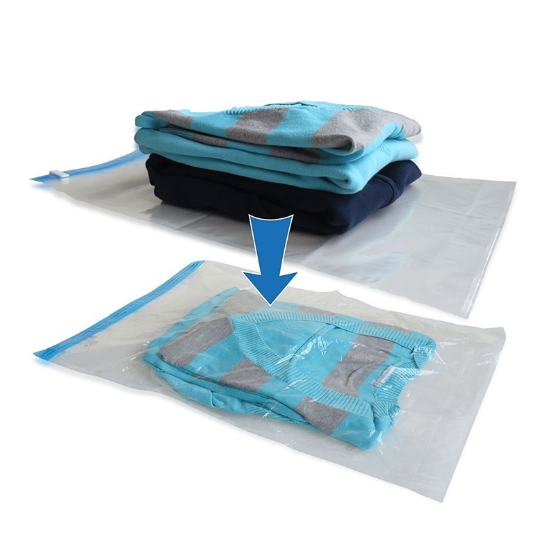 1 pc Hand Rolling Compression Vacuum Bag Border Foldable Compressed Home Clothes Plastic Storage Bag Space Saving Seal Bags