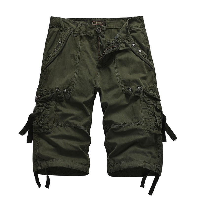 Men's European and American Multi-Pocket Cargo Shorts