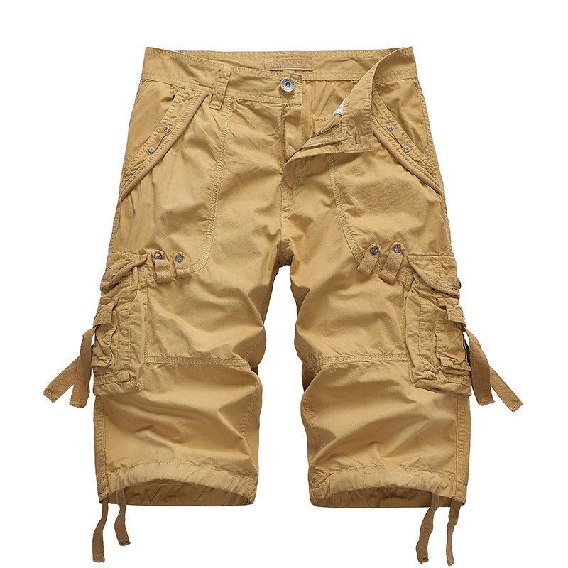 Men's European and American Multi-Pocket Cargo Shorts