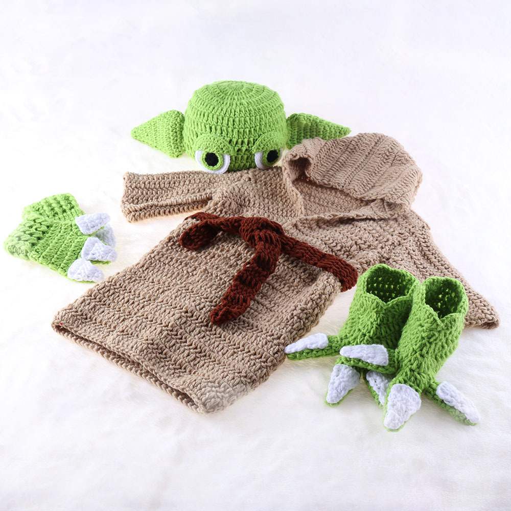 Newborn Infant Baby Photography Prop Crochet Knit Costume Set