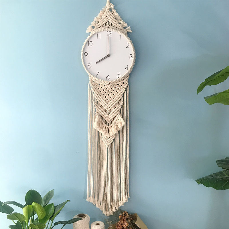 Innovative Woven Tapestry Wall Clock with Unique Charm