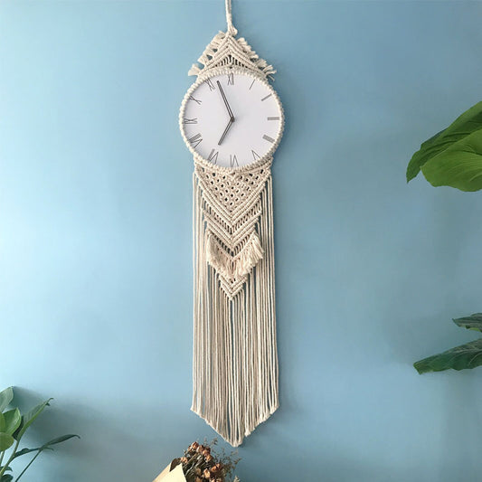 Innovative Woven Tapestry Wall Clock with Unique Charm