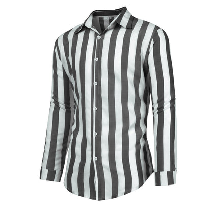 Classic Sophistication: Men's Long Sleeve Striped Shirt