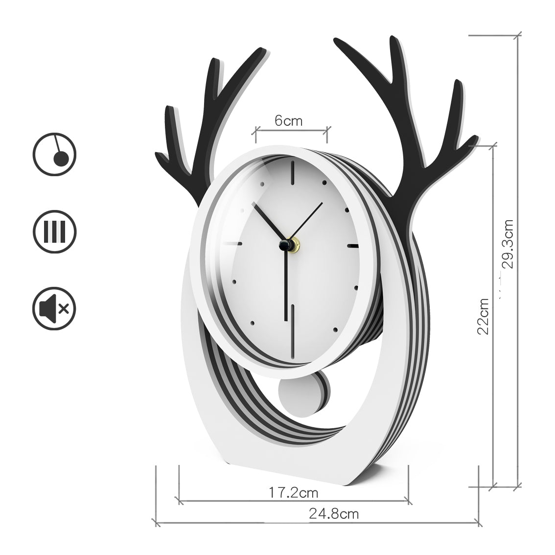 Nordic Style Pendulum Clock Desktop Ornaments