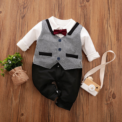 Baby Jumpsuit: Stylish Spring and Autumn Collection for Gentleman Babies