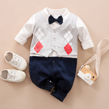 Baby Jumpsuit: Stylish Spring and Autumn Collection for Gentleman Babies