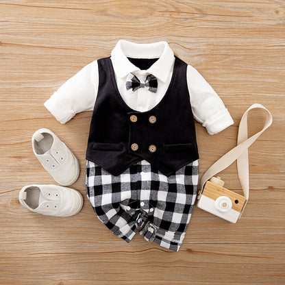 Baby Jumpsuit: Stylish Spring and Autumn Collection for Gentleman Babies