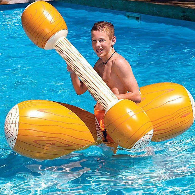 Summer Outdoor Beach Pool Inflatable Swimming Rings Women men Double Beat Swim Log Stick Set Ring Pool Water Sports