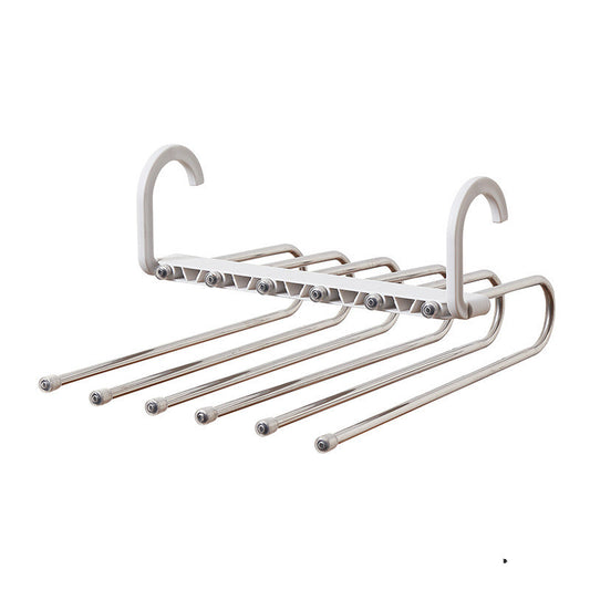 Stainless Steel Telescopic Folding Multifunctional Multi-layer Trouser Rack Pants Hanger