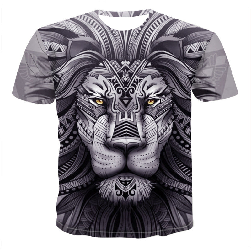 Fashion Animal Lion 3D Printed T-Shirt