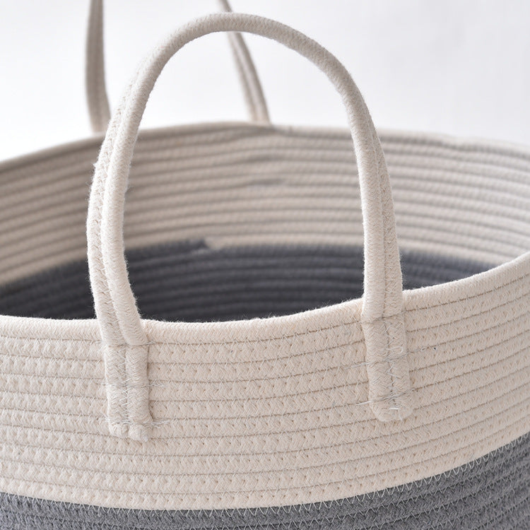 Cotton Rope Storage Basket Cotton Rope Basket, Toys, Sundries, Laundry Storage Basket