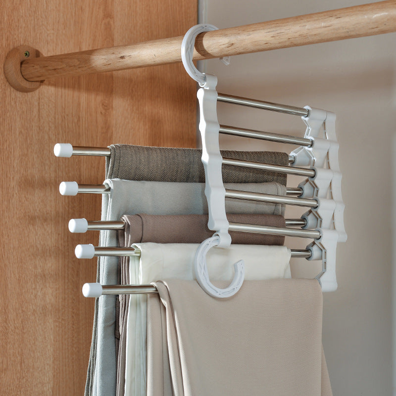 Telescopic Folding Multifunctional Pants Rack Pants Hanger Household