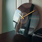 Elegant Glass Wall Clock: Luxury Timepiece for the Living Room