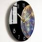 Elegant Glass Wall Clock: Luxury Timepiece for the Living Room