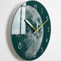 Elegant Glass Wall Clock: Luxury Timepiece for the Living Room