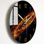 Elegant Glass Wall Clock: Luxury Timepiece for the Living Room