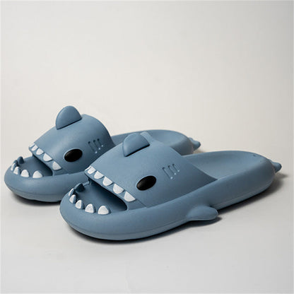 Adult's Slippers Indoor Outdoor Funny Shark Cartoon