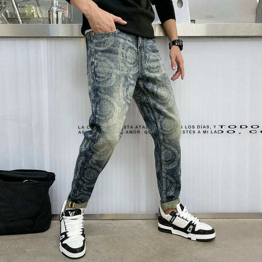 Fashion Men's Jeans Casual Stretch Pants