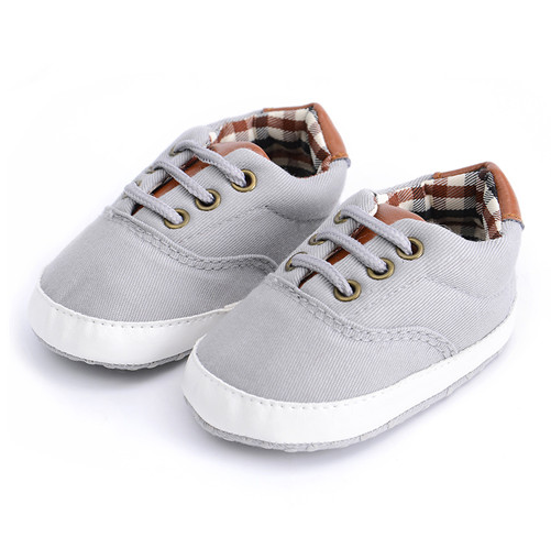 Solid Color Casual Lace Soft Bottom Baby Canvas Shoes