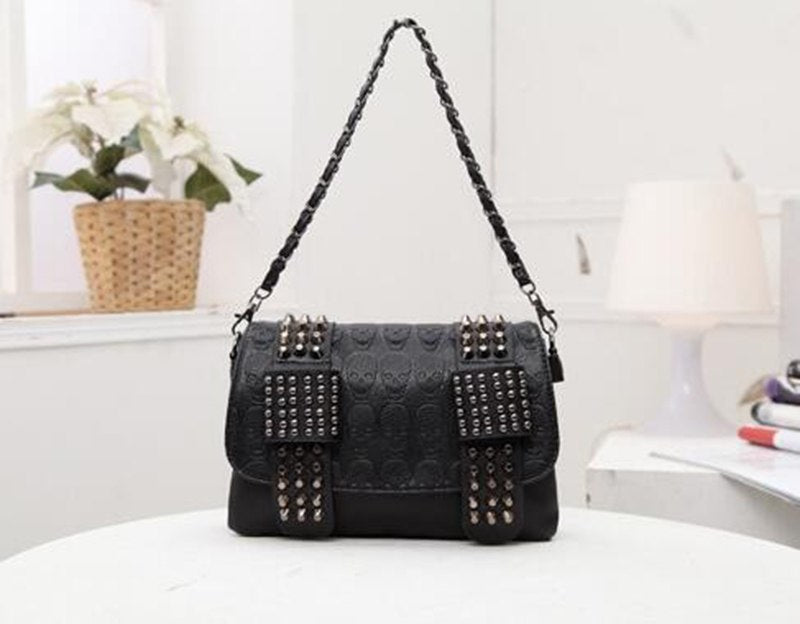 Fashion Women Black Vintage Leather Messenger Bags