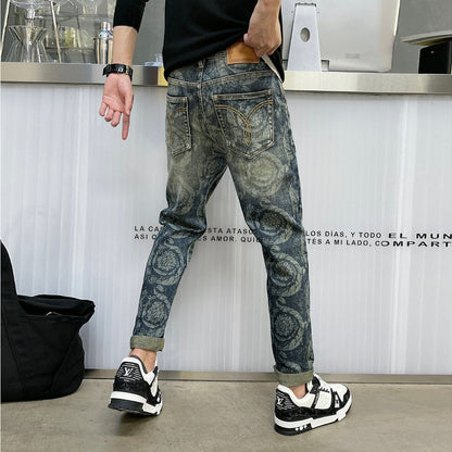 Fashion Men's Jeans Casual Stretch Pants