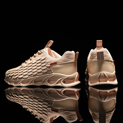 Dragon scale running shoes woven breathable