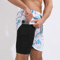 Gradient Printed Beach Shorts Double Layer Casual Sport Shorts