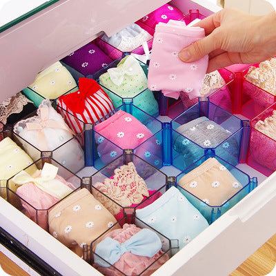 Creative Freely Combined Drawer Underwear Storage Boxes Organizer Plastic Divided Sorted Boxes