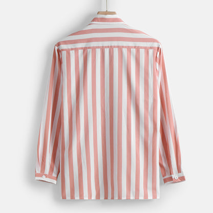 Classic Sophistication: Men's Long Sleeve Striped Shirt