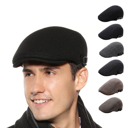 Outdoor Autumn and Winter Woolen Hat - Unisex Beret for Men and Women