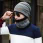 Men's Knitted Wool Hat Casual Warm Bib - Korean Style Headwear