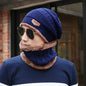 Men's Knitted Wool Hat Casual Warm Bib - Korean Style Headwear