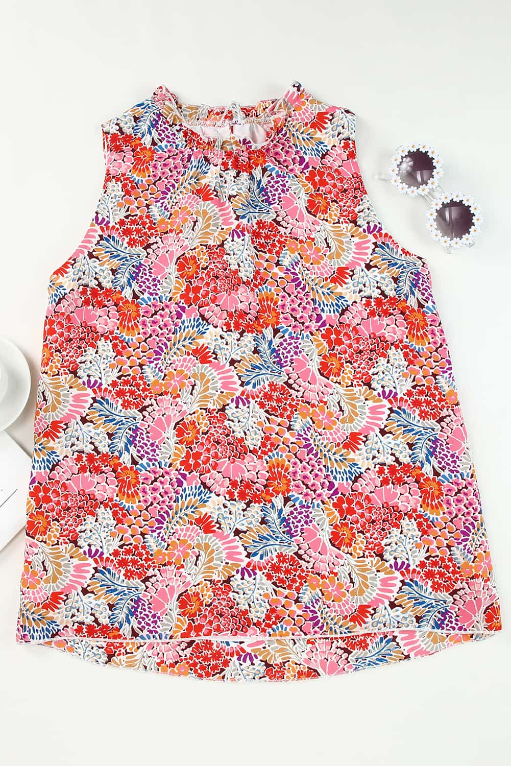 Multicolor Floral Print Relaxed Tank Top