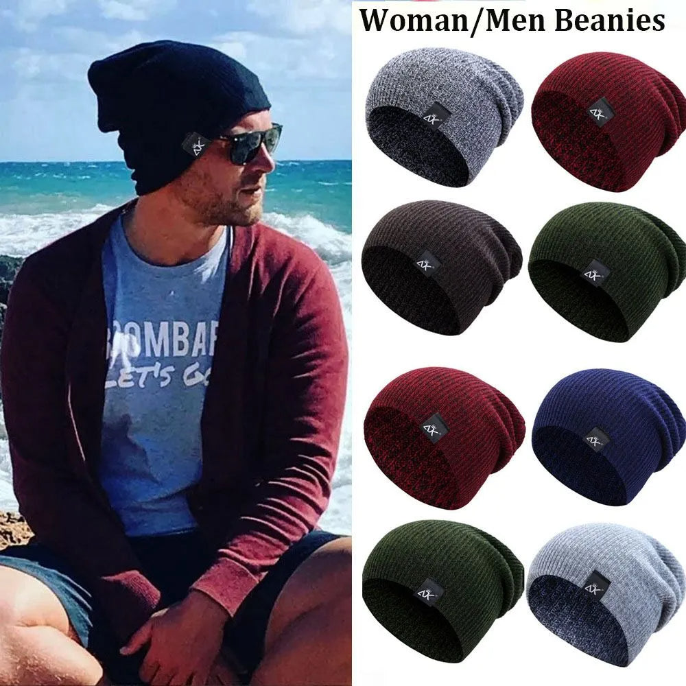 Stay Warm and Stylish with Our Unisex Knitted Beanie Hat for Winter Outdoor Activities