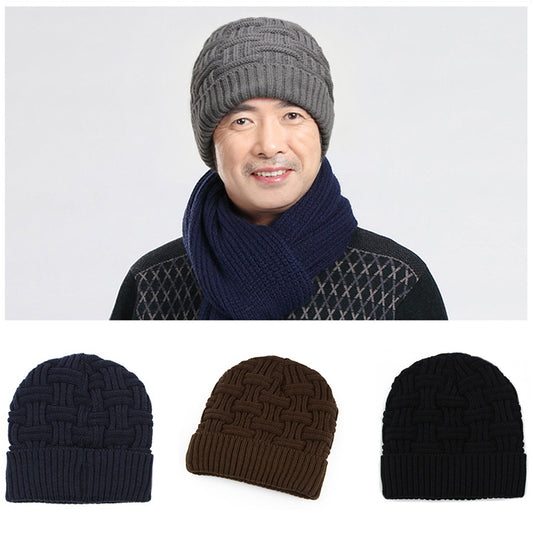 Men's And Women's Outdoor Winter Thickening And Fleece Warm Knitted Hat