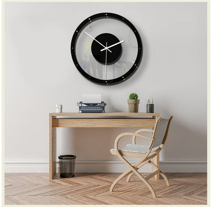 Minimalist Round Acrylic Wall Clock for Nordic Designer Art