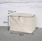 Thick canvas storage box clothes finishing storage bag with cover zipper quilt storage bag