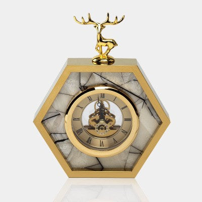 Luzi Clock Stand Clock Casual Hexagonal Design for Any Space