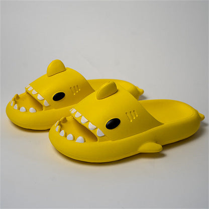 Adult's Slippers Indoor Outdoor Funny Shark Cartoon