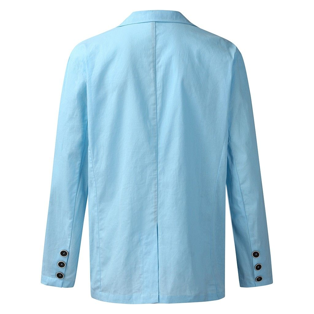 Stylish Autumn Cotton and Linen Thin Blazers for Men