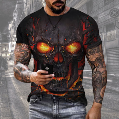 Men's Digital Print Street Sports Short Sleeve T-Shirt